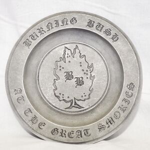 York Metalcrafters Pewter Plate Burning Bush At The Great Smokies
